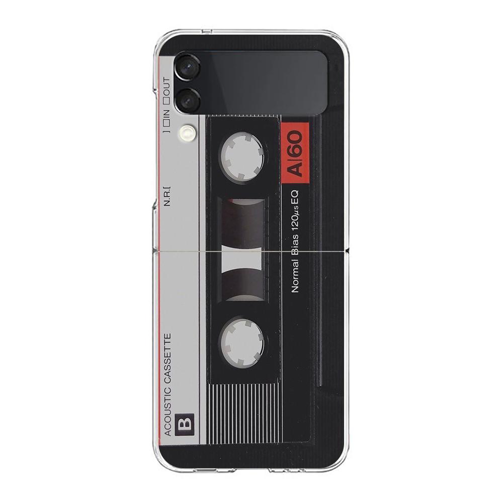 Kaseton Retro Twarde Etui PC Na Telefon Samsung Galaxy Z Flip 5 4 3 Przezroczyste Etui Na Galaxy Z Flip6 Wstrząsoodporna Torba