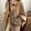 Vintage Leopard Hobos Shoulder Bags for Women Sports Versatile Portable Ladies Crossbody Bag Large Capacity Femlae Handbag Tote