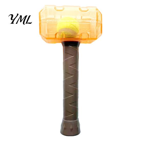 Aggressive Chewers Toy Interactive Squeaky Hammer Dog with Built-in Tennis Ball for Medium And Large Dogs, Enrichment Toys Sound Making Puppy