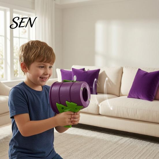 Non Lethal Air Flow Toy Handheld Cannon Toy, Portable Shooter for Kids, Outdoor Family Gathering Entertainment Play Bubble Machine, Funny Prank