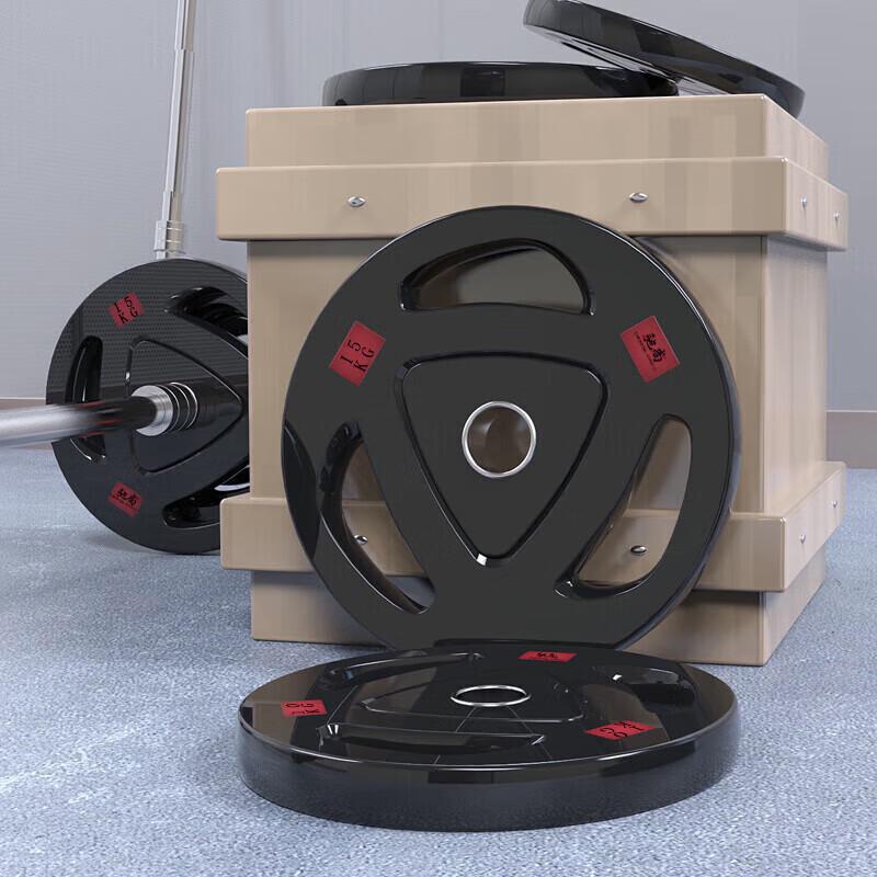 Rubber Coated Cast Iron Barbell Plates