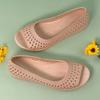 Damen Sommer Offene Zehen Ausgeschnitten Lässige Sandalen Weiche Sohle Rutschfest Atmungsaktiv Bedecken Fuß Flache Sohle Lässige Strandsandalen