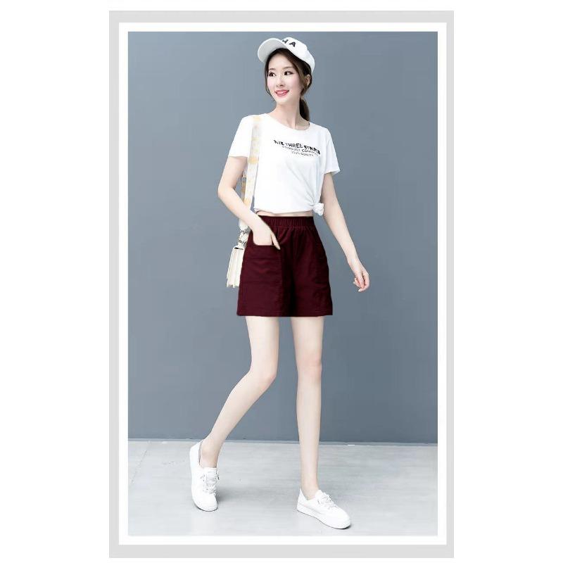Summer Shorts Women's High Waist Wide Leg Pants Thin Loose Fifth Pants Ins Fashion Leisure Sports Commute