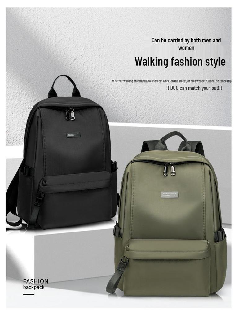 Lightweight Waterproof Nylon Backpack for Students, 14-15 Inch Laptop, Large Capacity, Outdoor Use