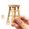 1Pc 1/12 Dollhouse Miniature Wooden Stool Chair Furniture Accessories Decoration