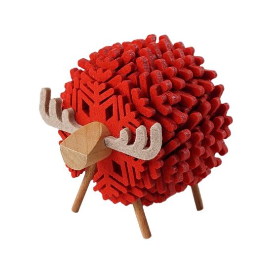 

Набор из 10 войлочных подставок с держателем в виде овцы, впитывающая подставка под стакан для защиты стола, коврик для горячих напитков из войлока со снежинками и декором в виде овцы