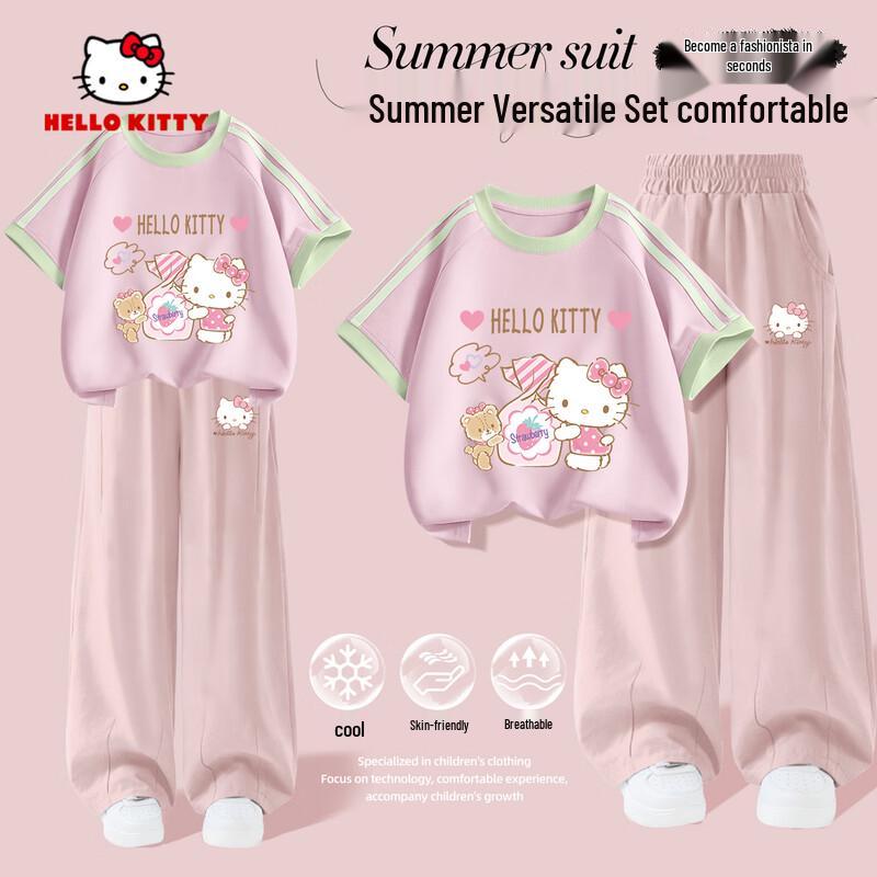 Hello Kitty Girls  Summer T-shirt & Pants Set 150