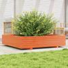 VidaXL Planter Wax Brown 110x110x26.5 Cm Solid Pine Wood, Outdoor Planter, Flower Box, Plant Box, 847325