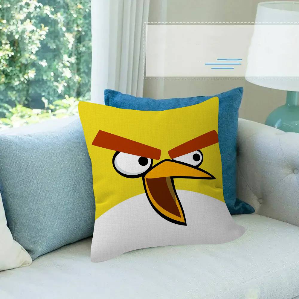 Animation A-A-Angry Birds   Cushion Cover Car Throw Pillow Case For Sofa Car Christmas Gift