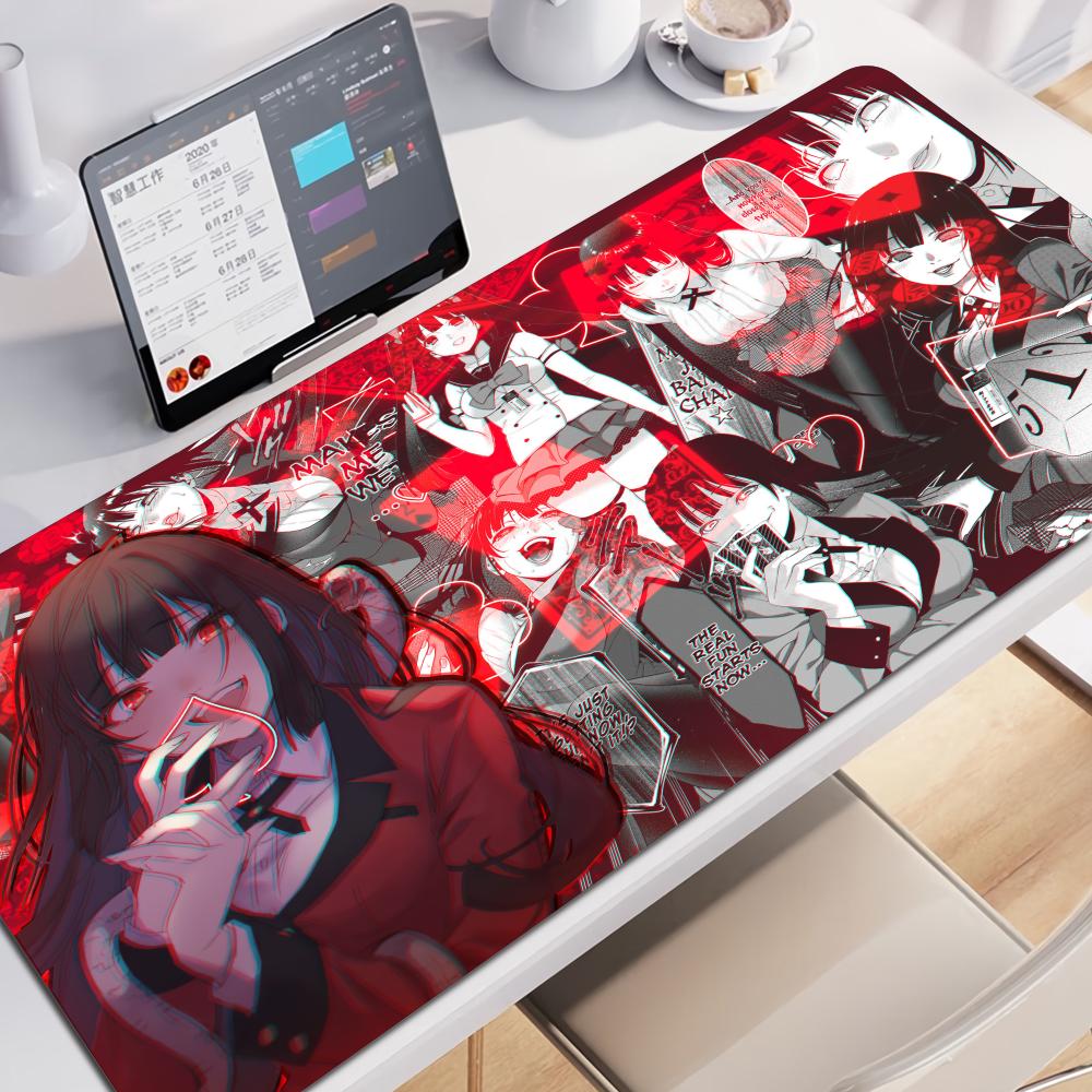 Kakegurui Yumeko Jabami Mouse Pad Cute Anime Girl HD Desk Pad Extended Gaming Keyboard Mats Large XXL xcm Gamer Mousepad