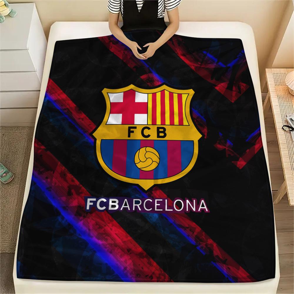 FC Barcelona  Print Flannel Blanket, High Quality Comfortable for All Seasons, Home Decor, Warmth and Comfort