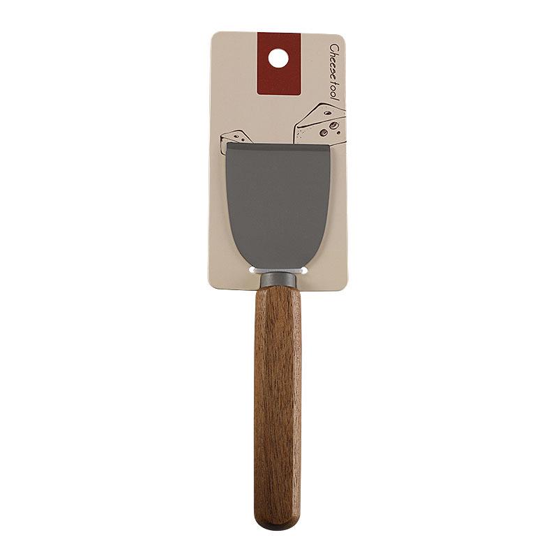 Käsemesser-Set aus Edelstahl mit Titanbeschichtung und Griffen aus Akazienholz (Enthält Butterspachtel, Steakmesser und Gabeln)