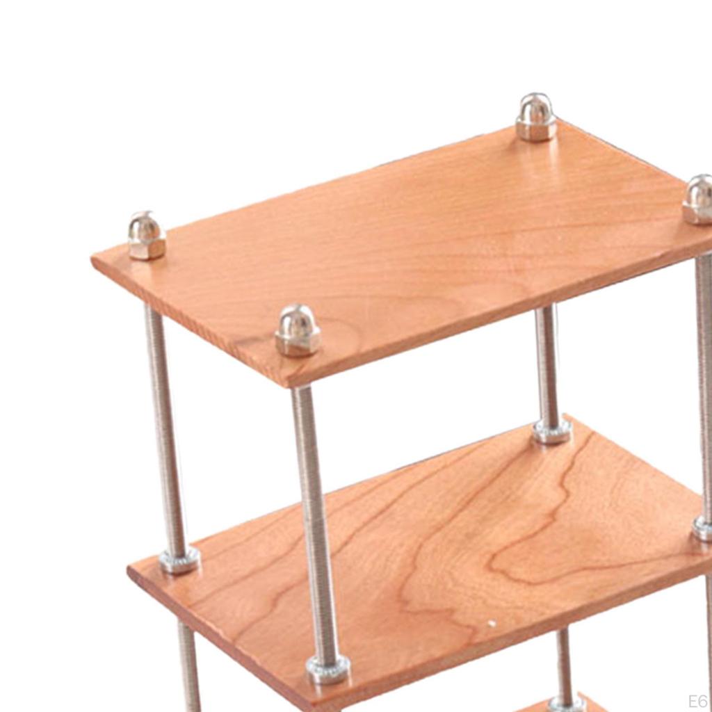 1/6 Organizer Halter Ornamente Einrichtung Modell Mehrschichtig Holz Sammlerstücke Bücherregal für