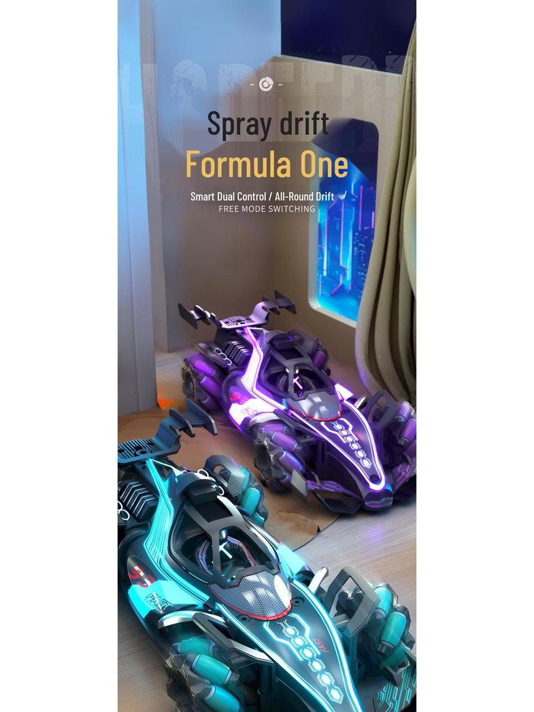 F1 Stunt RC Car: 4WD, Lights, Spray, Gesture Control, Drift Toy