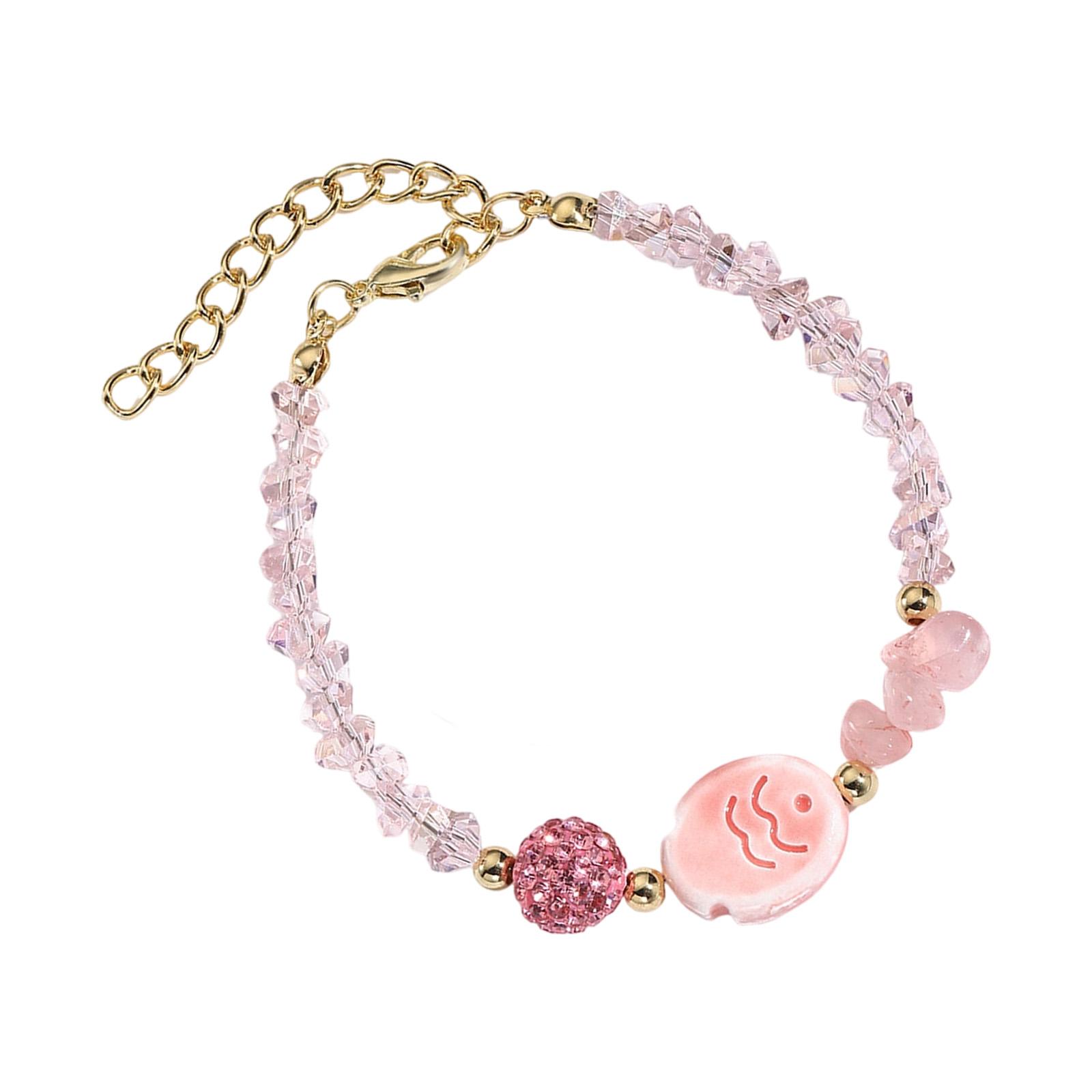 

Браслет ручной работы из керамики с морской звездой и улиткой, украшенный сладкими кристаллами, регулируемой длины для женщин и девушек C