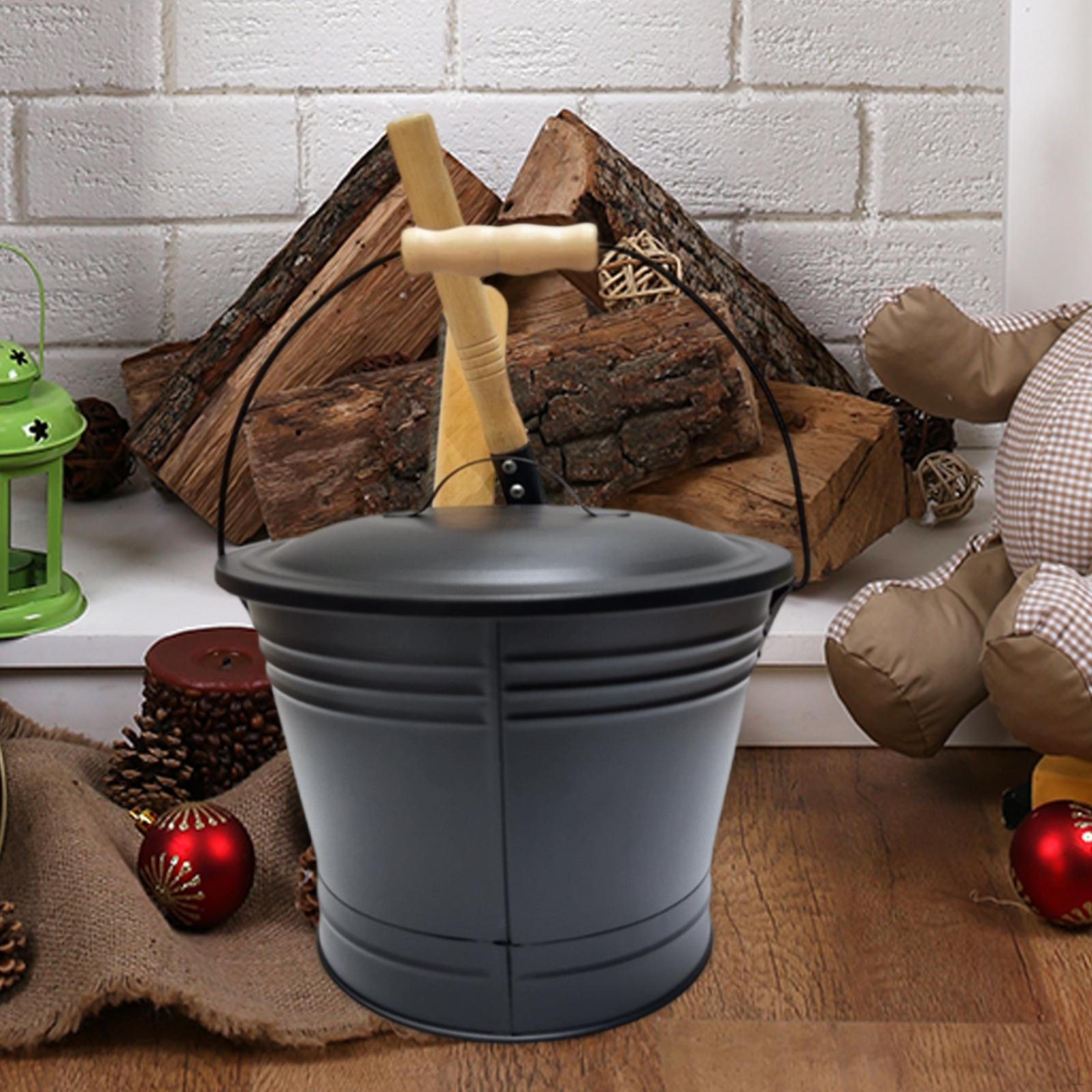 Ведро для золы Уголь с ручкой Жаростойкие аксессуары Веник Лопатки Многофункциональный