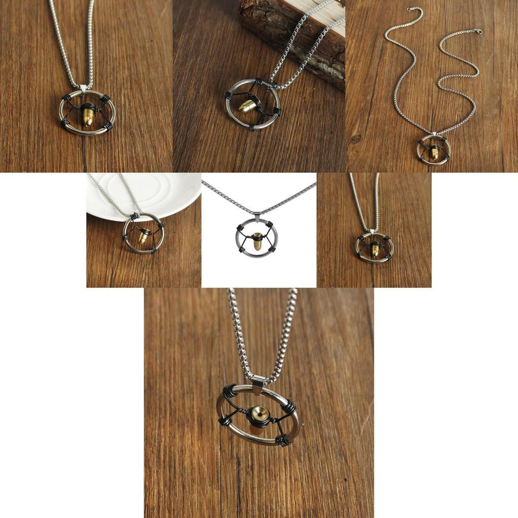 Cyberpunk 2077 Bullet Pendant Necklace With Geometric Design For Men And Women