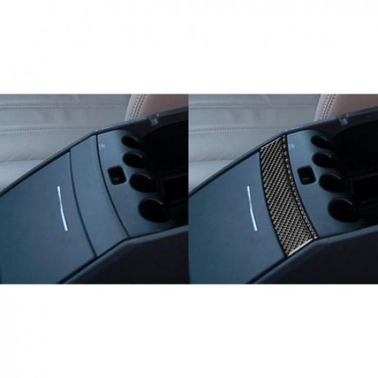 2Pcs For Chrysler 300 300C Carbon Fiber Interior Below Center Armrest Cover Trim