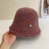 Thickened Plush Warm Bucket Hat Women's Autumn and Winter Big Head Circumference Shows Small Face Bucket Hat Fashionable Versatile Basin Hat