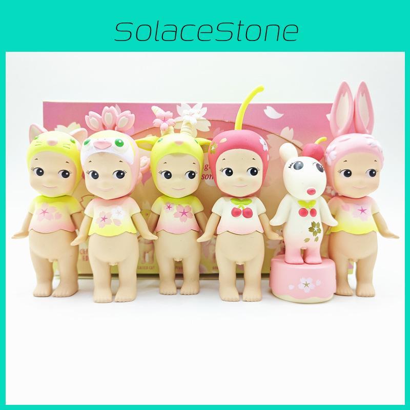 Enchanting Cherry Blossom Angel Figurines Pvc Spring Collection Blind Box Toys Ideal For Cake Decorations And Gift Ideas