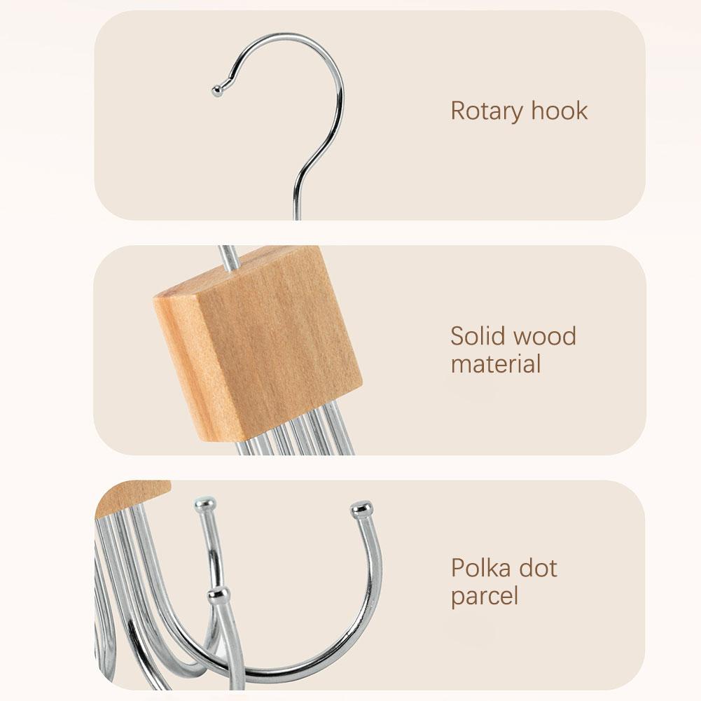 360° Rotatable Multi-Claw Storage Coat Hook Multifunctional Clothes Rack for Belt Bra Tank Top Tie Scarf Purse Hanger Organizer