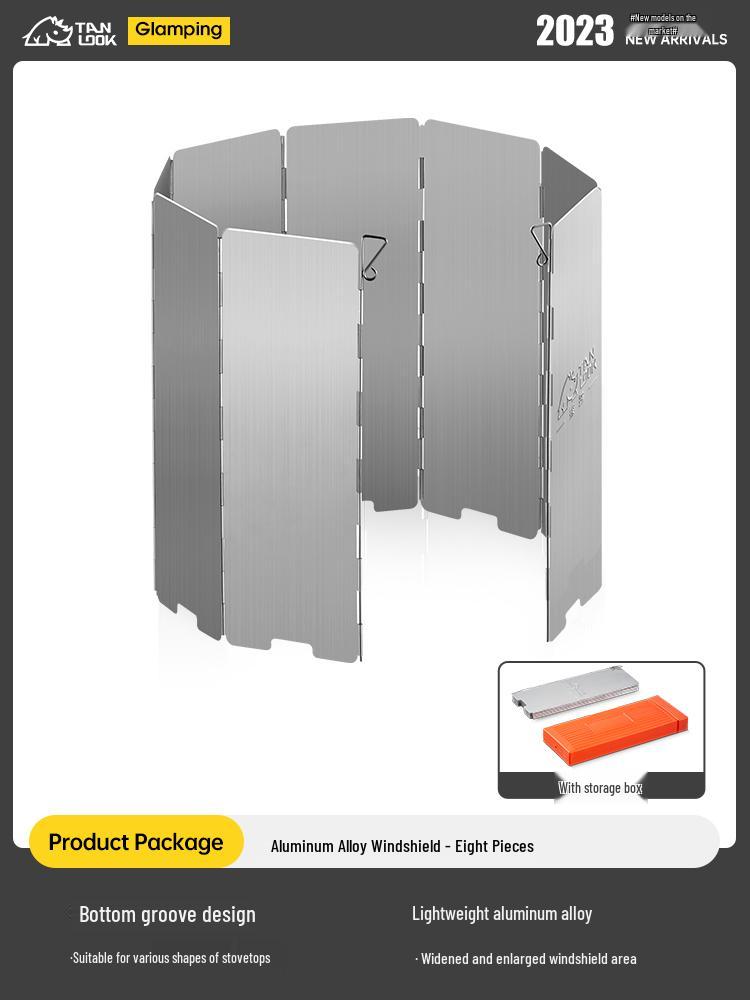 Camping Stove Windshield: Outdoor Windproof Magnetic Screen