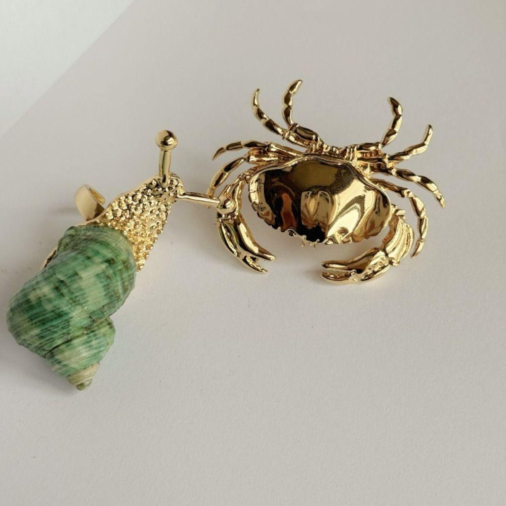 Jewelry Accessories Ocean Animal Ring Natural Bohemia Finger Ring Shell Snail Ring  Decoration