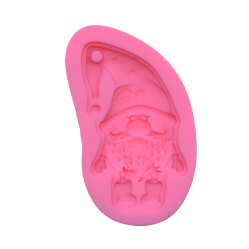 DIY Santa Claus Little Dwarf Silicone Epoxy Mold DIY Keychain Pendant Jewelry Crafting Mould for Christmas Love Gift