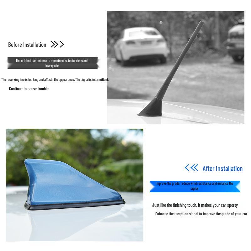 Second Gen Shark Fin Roof Antenna: FM/AM Signal, Punch-Free Installation