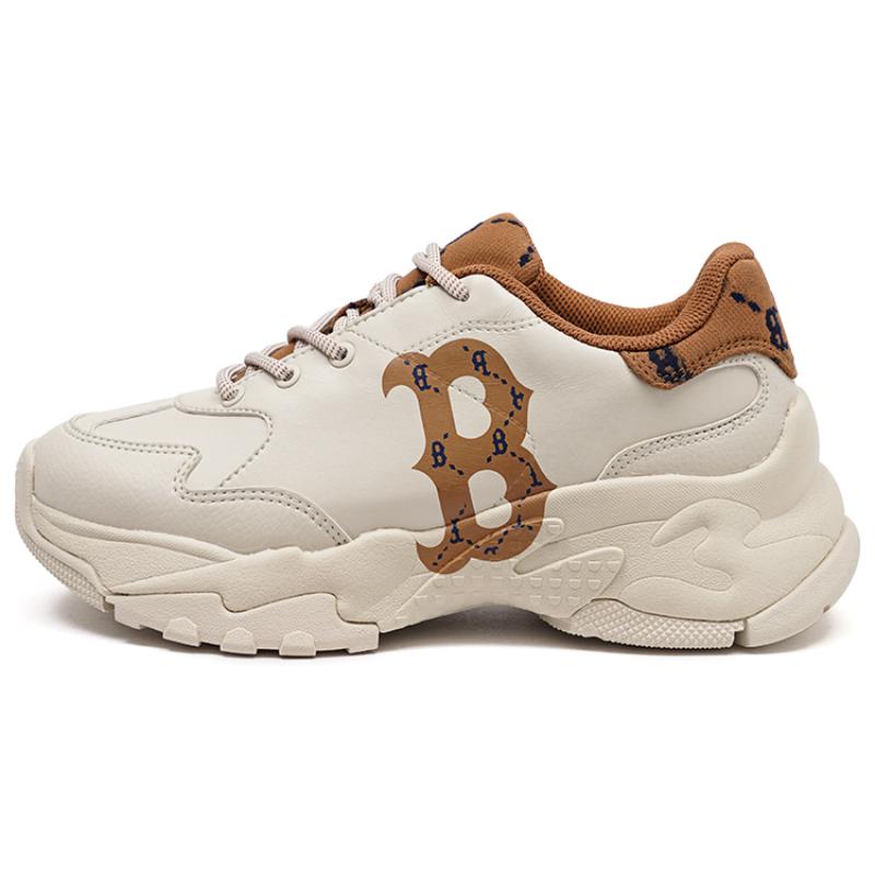 

MLB Big Ball Chunky Dia Monogram Low top Chunky Sneakers Unisex Beige Yellow Sneakers 3ASHCDM2N-43BGD 38