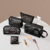 Large Capacity Love Heart Mesh Makeup Bag Zipper Transparent Cosmetic Bag Portable   Girls