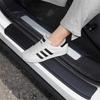 Carbon Fiber Stickers Car Door Plate Sill Scuff Cover Anti-Scratch Accessories