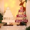 Christmas Wooden Desktop Ornaments Letter Christmas Tree Scene Dress Props Decorations