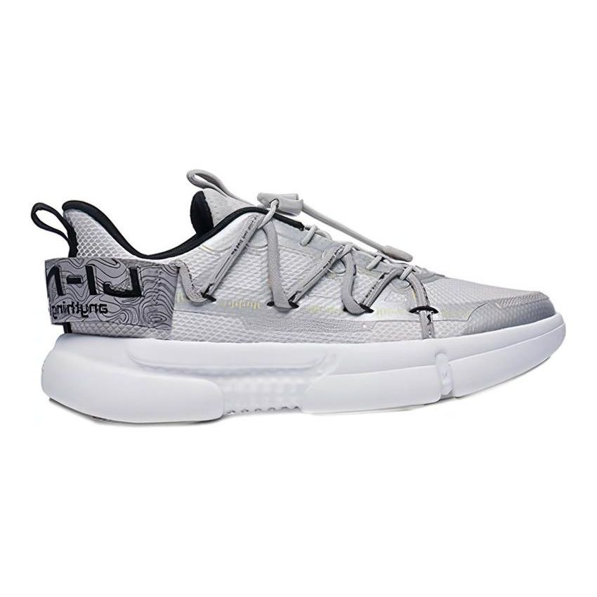 Li Ning Kids Sports Lifestyle Series Comfortable Non-Slip Wear-Resistant Low-Top Running Shoes Kids sneaker Gray YKCT106-7