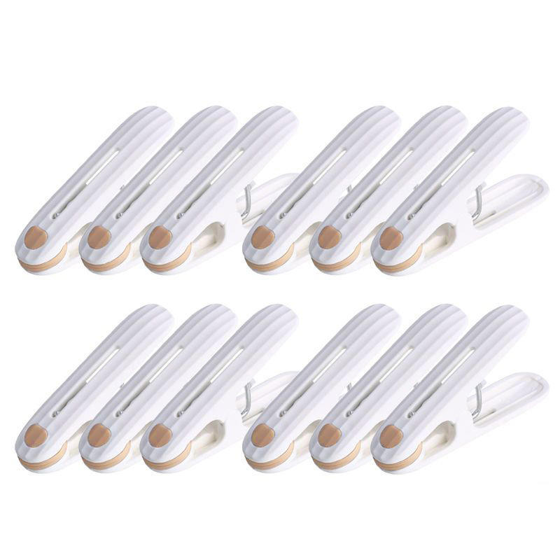 12/24pcs Windproof Clothespins Air Drying Clothes Socks Underwear Fixed Pins Household Small Clips Food Snack Bag Sealing Clips