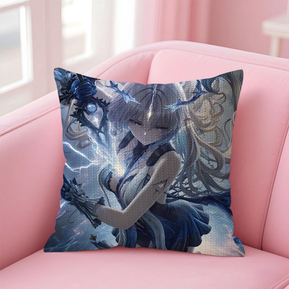 

Game Wuthering Waves Cushion Cover Natural Linen Pillow Case DoubleSided Print Decorative Sofa Pillowcase Home Decor Gift 30x30cm