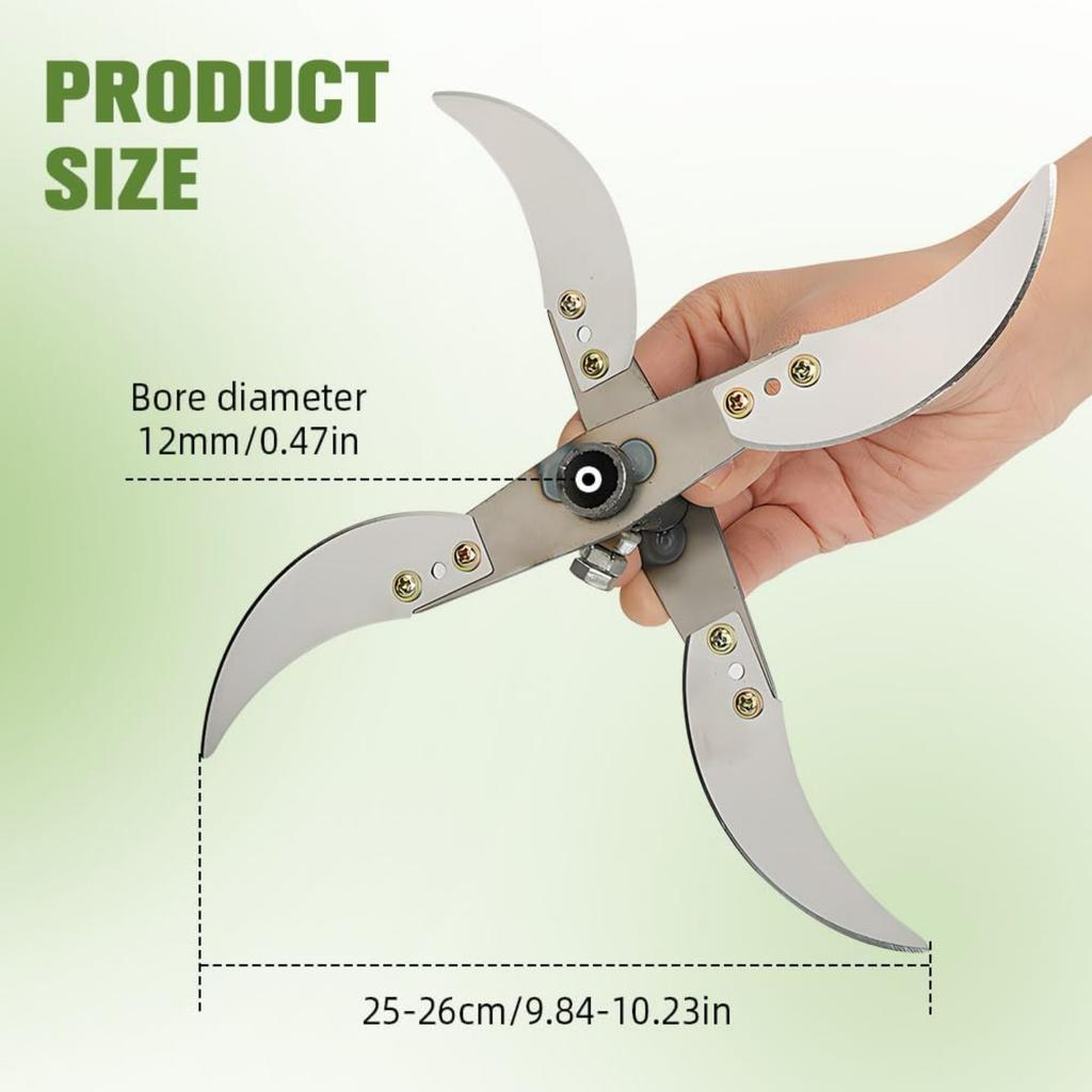 Household Farming Grass Shredder Knife Blades,12mm Hole Diameter with 12 Mounting Holes, Improves Grass Shredding and Chopping Efficiency (12 Kits)