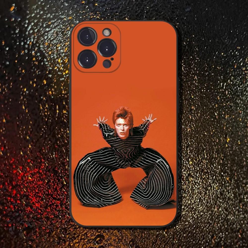 D-David Singer B- Bowies Phone Case For iPhone 16,15,14,13,12,11 Plus,Pro Max,XS,X,XR,SE,Mini,8,7,Soft Silicone Black Cover