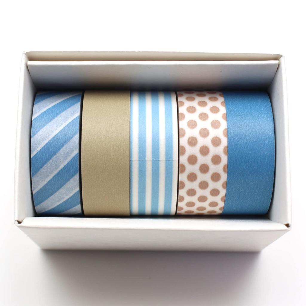 Kamoi Kakoshi Masking Tape mt Gift Box Grayish 15mm x 7m set MT05G014 5-roll