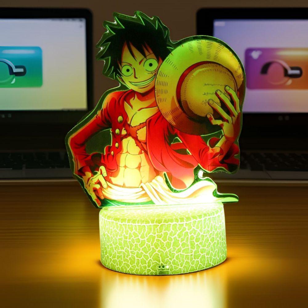 Anime Figuren Neue 3D Lampe 16cm One Piece Luffy Roronoa Intelligente Touch LED Nachtlicht Heimdeko Zimmer Kindergeburtstag Modell Spielzeug Geschenke