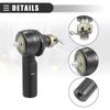 Motoforti Tie Rod End Ball Joint Kit Assembly Compatible with EZGO TXT Golf Carts, Metal, Black, 3 Pieces