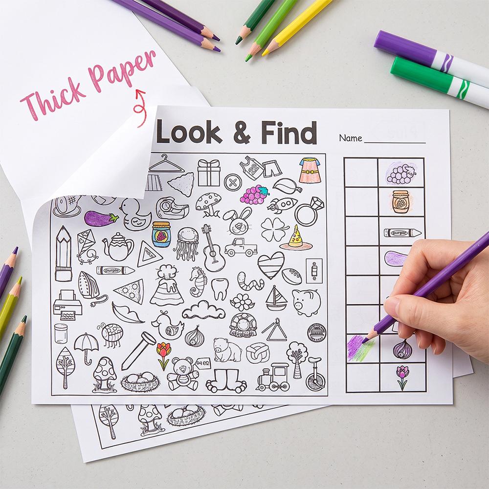 Coloring Book:Look and Find,Student Puzzle, Find Interesting Items, Focus Training Coloring Book, Exercise Thinking Ability