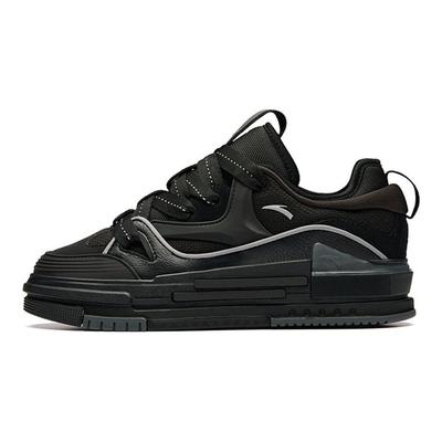 Aotu Brotschuhe Dicke Sohle Rutschfest Low-Top Skateschuhe Damen Sneakers Schwarz 922238060-1