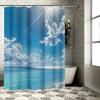 Sonnenaufgang Strand Himmel Design Wasserdicht Duschvorhang Hitzebeständig Maschinenwaschbar Nicht-Transparent 180x180cm