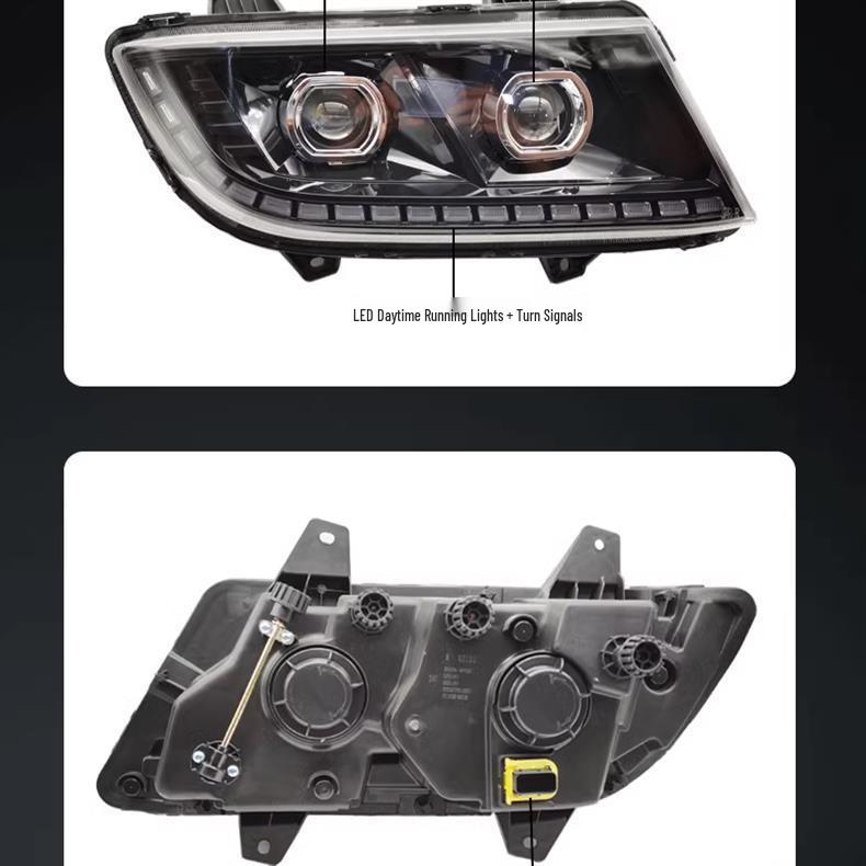 Compatible with Jiefang Hany V2.0: Upgraded Super Bright Dual-Lens LED Headlight Assembly