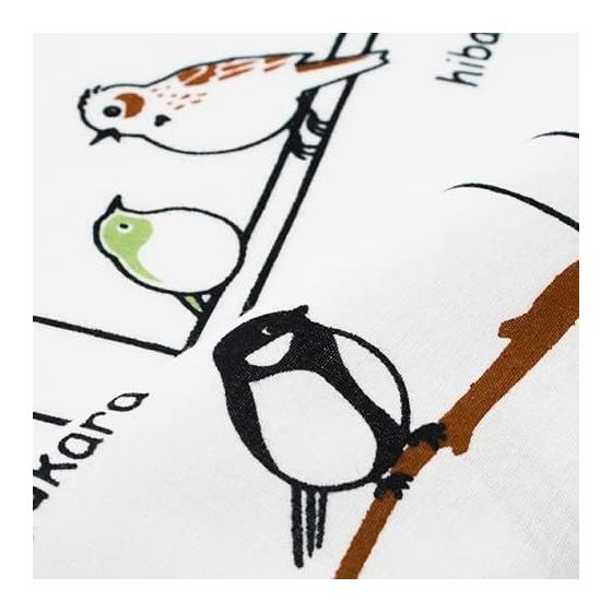 Somen Anbo Tenugui "Bird Party" - Hand-dyed 100% Cotton Tokka Fabric, Made in Japan, 35cm x 100cm - Wild Bird Illustration Design (15 Varieties),