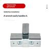 1Pcs Elbow Pipe Fixed Buckle 20X20/25X25Mm Square Pipe Fitting Joint Pipe Connector Buckle Non Welding And Non Punching Bracket