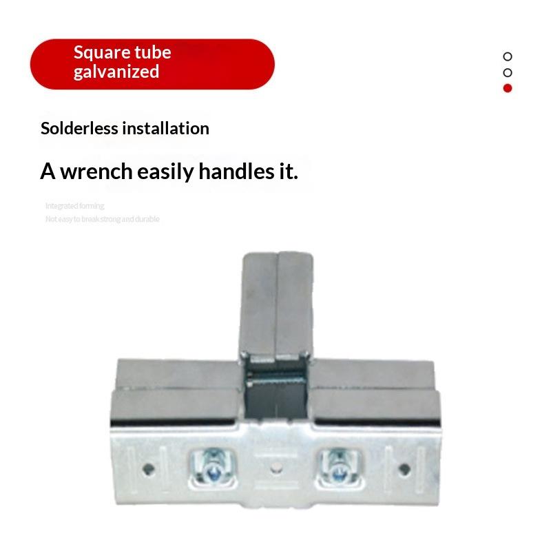 1Pcs Elbow Pipe Fixed Buckle 20X20/25X25Mm Square Pipe Fitting Joint Pipe Connector Buckle Non Welding And Non Punching Bracket