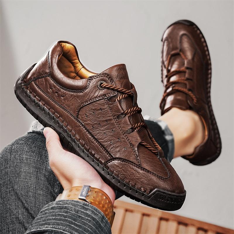 38-48 Herren Übergröße Lederschuhe Niedrig geschnittene Freizeitsportschuhe Herren Modische Freizeitlederschuhe