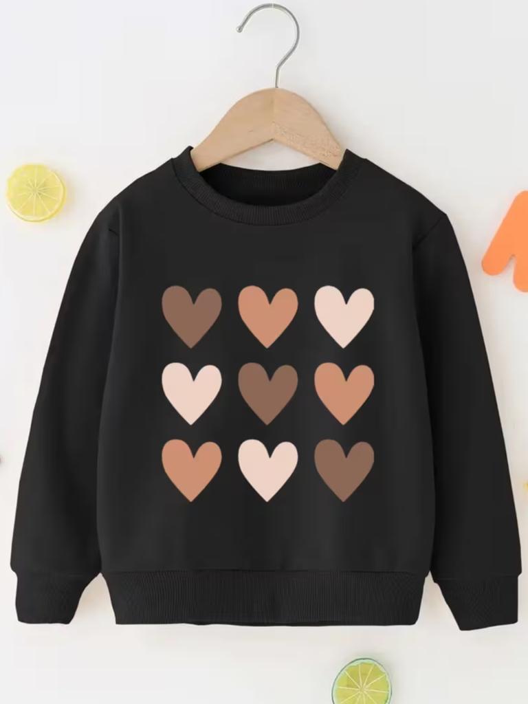 Children Girls Boys Sweatshirt Round Neck Long Sleeves Pullover Letter Slogan Holiday Gift Print Style Casual Clothing Spring